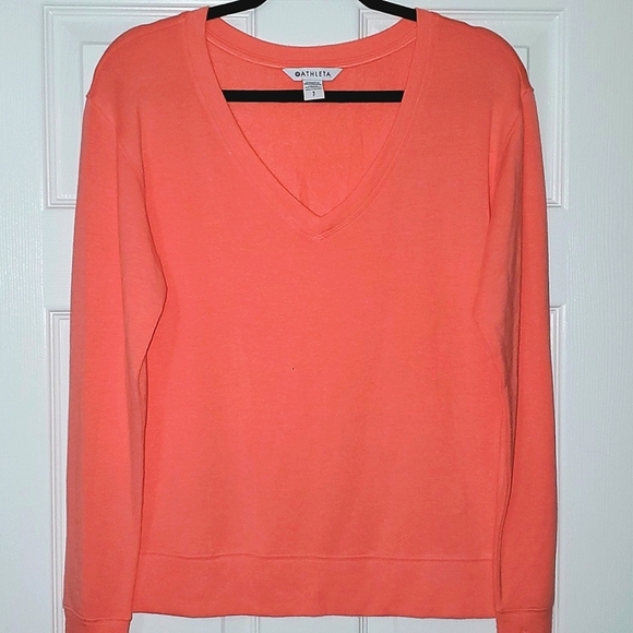 Athleta Sunrise V-Neck Sweatshirt Size Small - Picture 2 of 10
